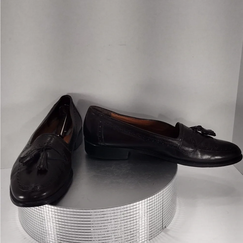 Cable&co Elegant Black Tassel Loafers size 11.5 pre owned good condition